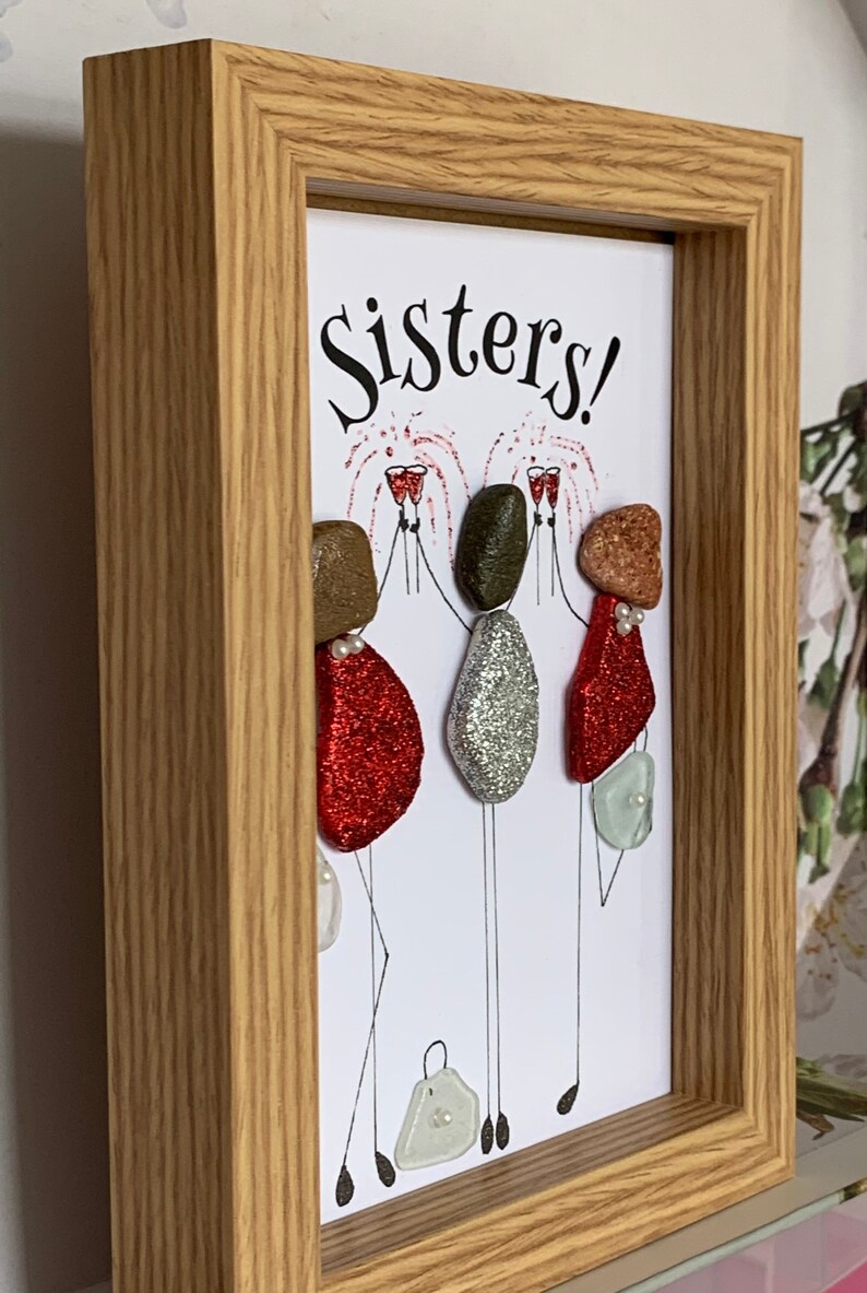 Deep Frame Box Frame Pebble Art Forever Friends Etsy