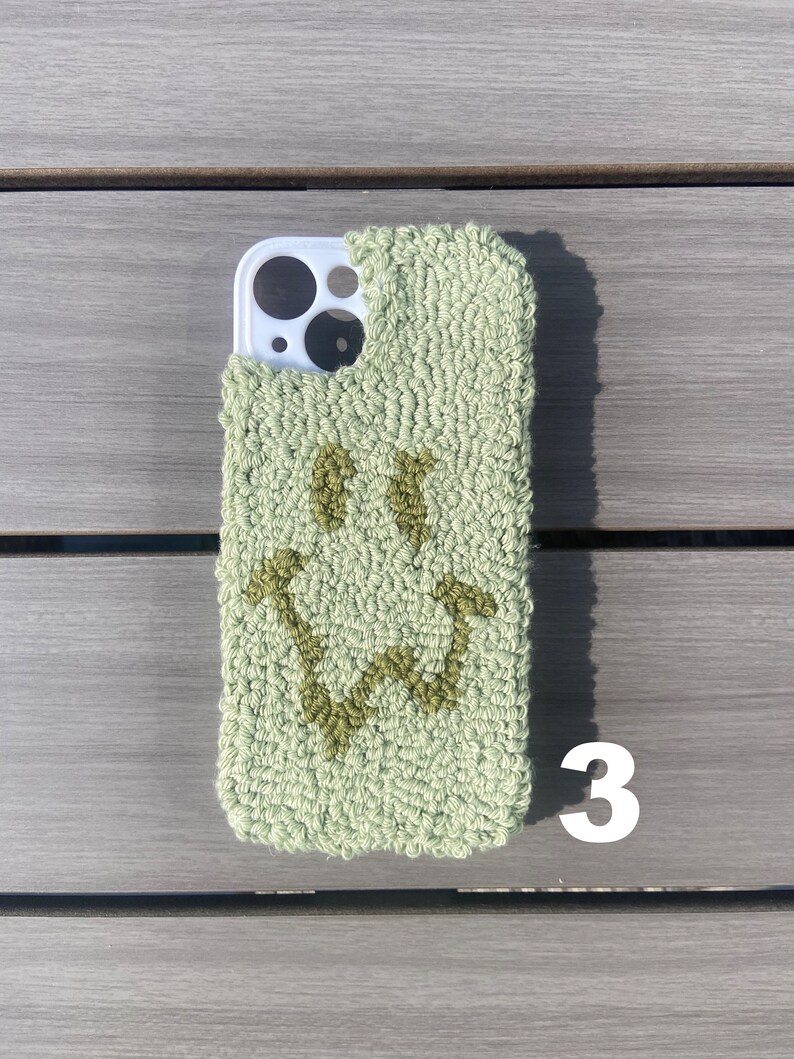 Punch Needle Phone Case for Back to School, Y2k Aesthetic Case, iPhone 14 13 12 11 X Pro Max