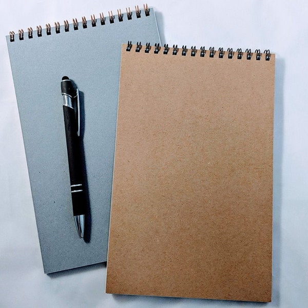 Bulk Wire Bound Steno Notebooks 5.5 x 8.5" / Journals / Sketchbooks Blank, Lined, Dot Grid, Graph Paper, Wholesale, Workshop, Art, Assorted