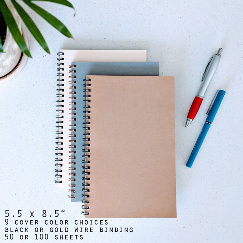 Bulk Wire Bound Notebooks 5.5 x 8.5 / Journals / Etsy
