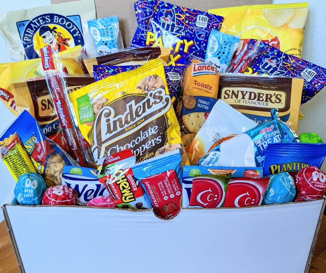 45 Piece Snack Gift Box / Employee Appreciation Gift Basket / Etsy