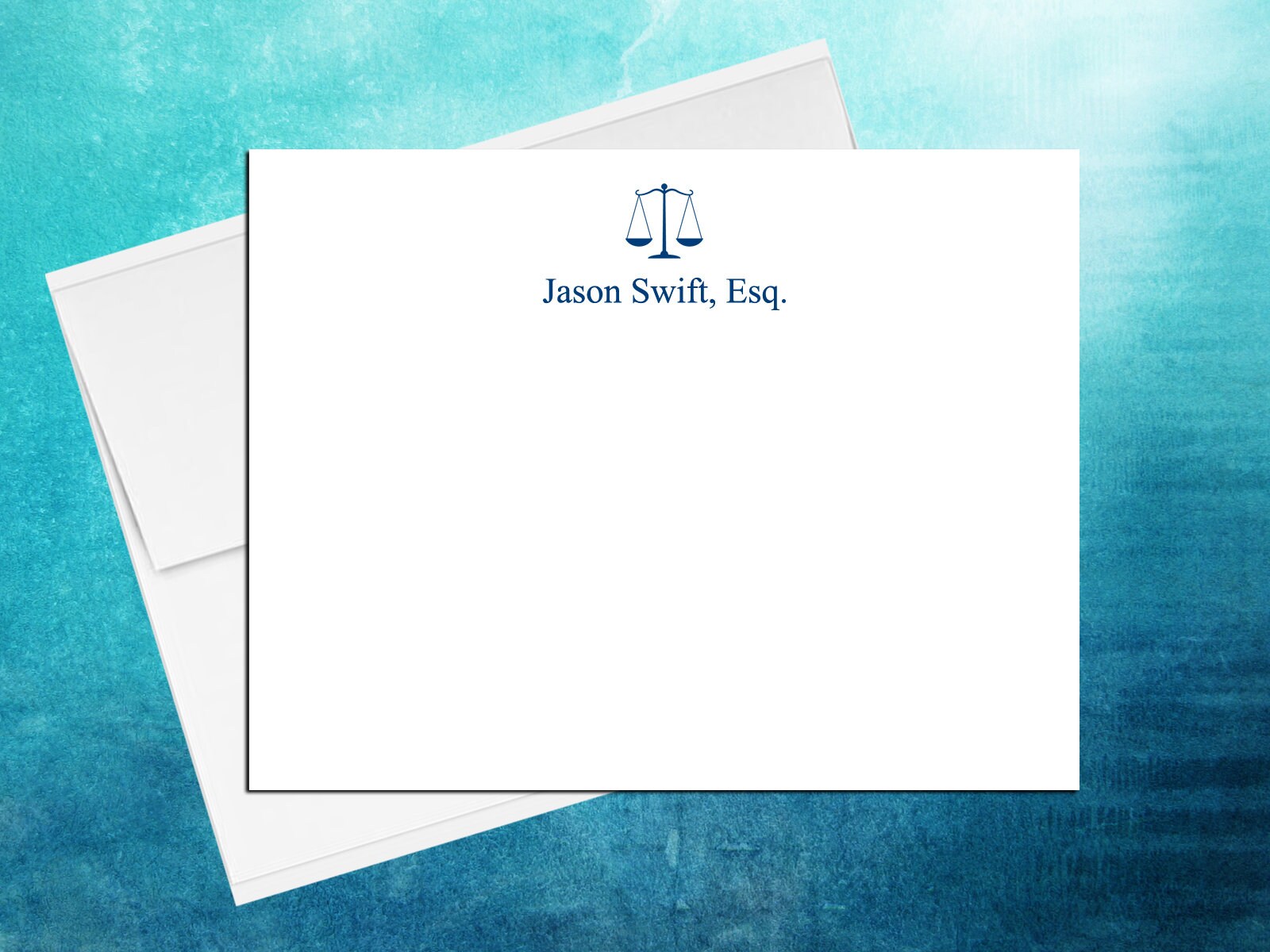 Personalized attorney note cards with envelopes initial etsy