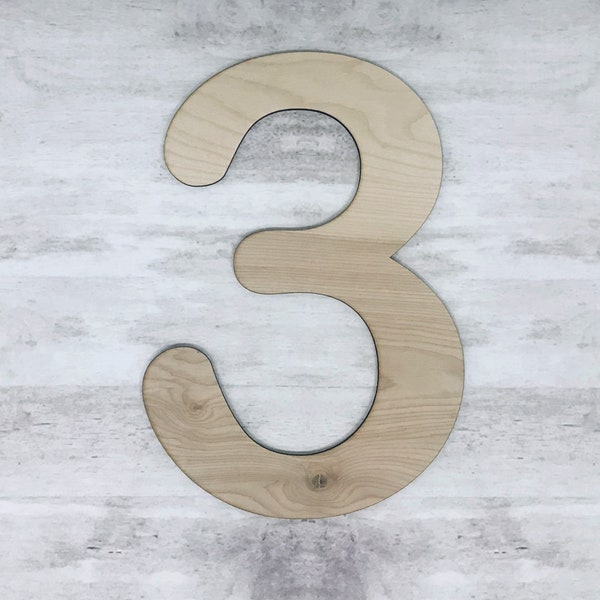 Large Wood Numbers Etsy