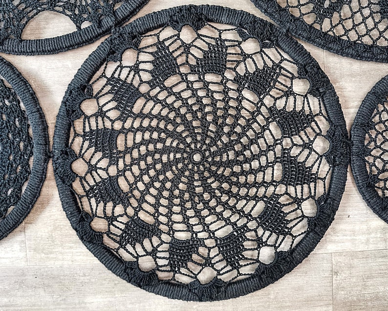 Black Large Woven Tapestry Wall Hanging Above Couch Wall | Etsy