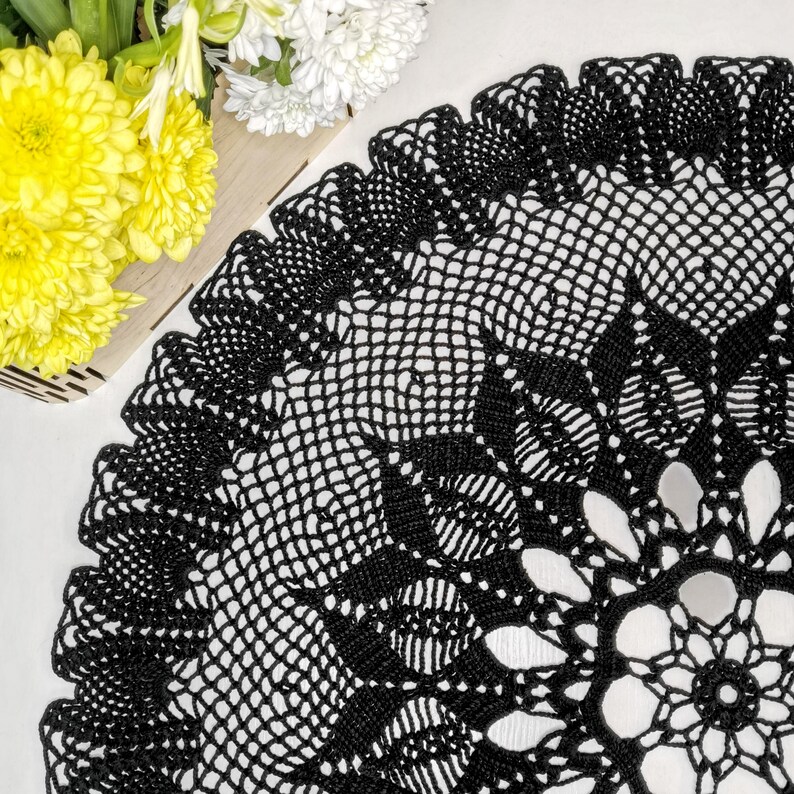Crochet Round Tablecloth Large Doily Lace Table Overlay Etsy