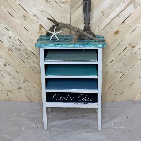 Green End Table Etsy