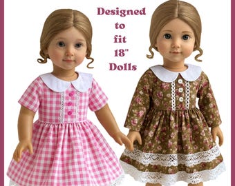 Dress pattern for 18" dolls.