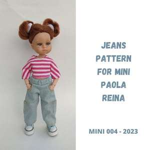 Jeans pattern for Mini Paola Reina 21 cm.