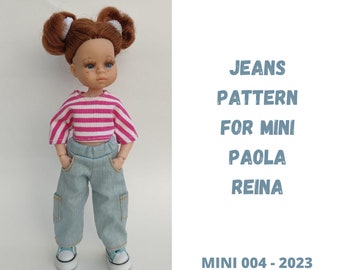 Jeans pattern for Mini Paola Reina 21 cm.
