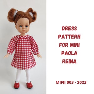 Dress PDF Sewing Pattern for Mini Paola Reina 21 cm Dolls | Easy Doll Clothes Tutorial