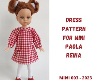 Dress PDF Sewing Pattern for Mini Paola Reina 21 cm Dolls | Easy Doll Clothes Tutorial