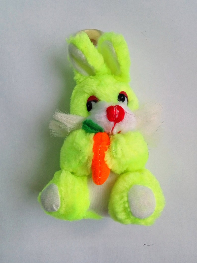 green bunny stuffed animal