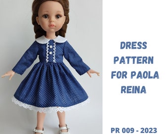 Schnittmuster Kleid mit Kragen für Paola Reina