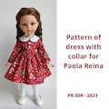 Pattern of dress with collar for Paola Reina product logo