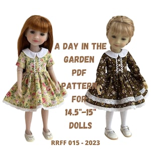 Long sleeve dress pattern for Ruby Red Fashion Friends dolls