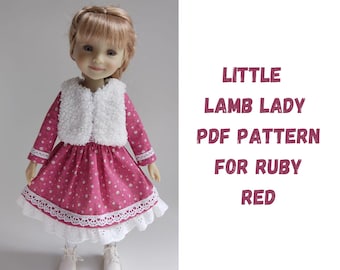Dress pattern for Ruby Red Fashion Friends dolls.