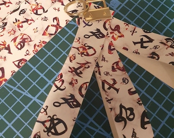 Shadowhunters Wristlet -  Keychain Printed Faux Leather