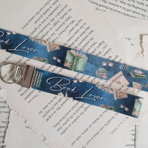 Pulsera Book Lover - Llavero de piel sintética estampada