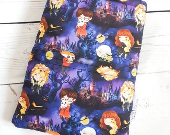 Wizard Padded Book Sleeve with Pocket , Adjustable Book Jacket and Kindle Sleeve for Paperwhite, Colorsoft and Basic Models