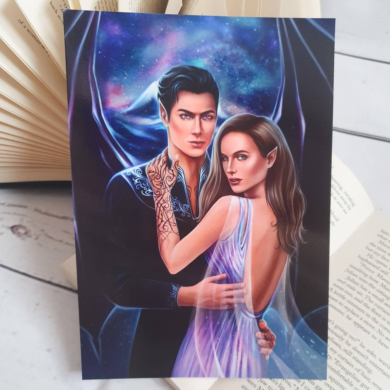 Feyre and Rhysand a Court of Thorns and Roses A5 - Etsy