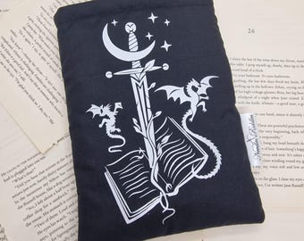 Book Sleeve / Kindle Sleeve / Tote Bag Sword Dragon