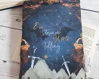 A Court of Silver Flames Book Sleeve, ACOSF Inspired Padded Book Protector, Velaris Kindle Sleeve, Night Court Gift for Sarah J Maas Fans