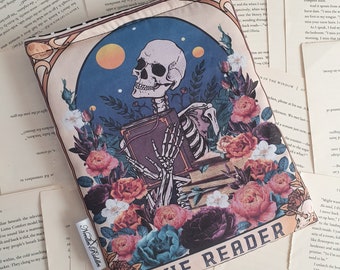 THE READER inspired Book Sleeve for Paperback and Hardcover, Fabric Book Dust Jacket, Kindle Sleeve for Paperwhite and Basic Models