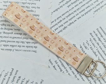 Autumn Wristlet -  Keychain Printed Faux Leather