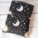 Book Sleeve with Pocket, Book Jacket, Kindle Sleeve, Bookmarks, Pin Banner, Scrunchies, Bookmark Sleeve, Switch Sleeve  Sun, Moon and Stars 