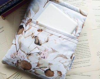 Funda para libros con bolsillo, sobrecubierta para libros, funda para Kindle con hojas