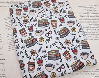 Book Sleeve with Pocket / Book Jacket / Kindle Sleeve Fall Autumn Books