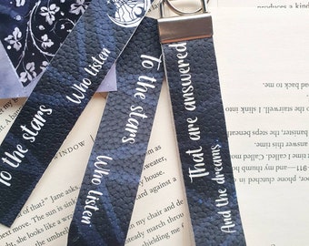 ACOTAR Wristlet -  Keychain Printed Faux Leather