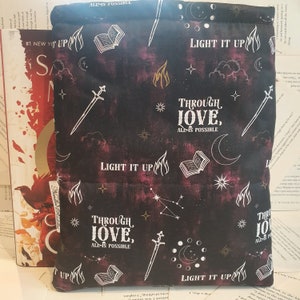 Pochette livre avec poche Crescent City, pochette livre, pochette Kindle, pochette marque-page, pochette interrupteur