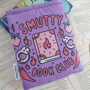 Book sleeve / Book jacket / Kindle sleeve SMUTTY BOOK CLUB
