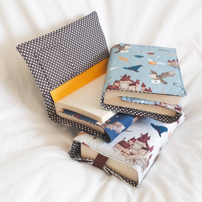 Paperback Book Cover Protector Jacket Potter School of Magic Etsy
