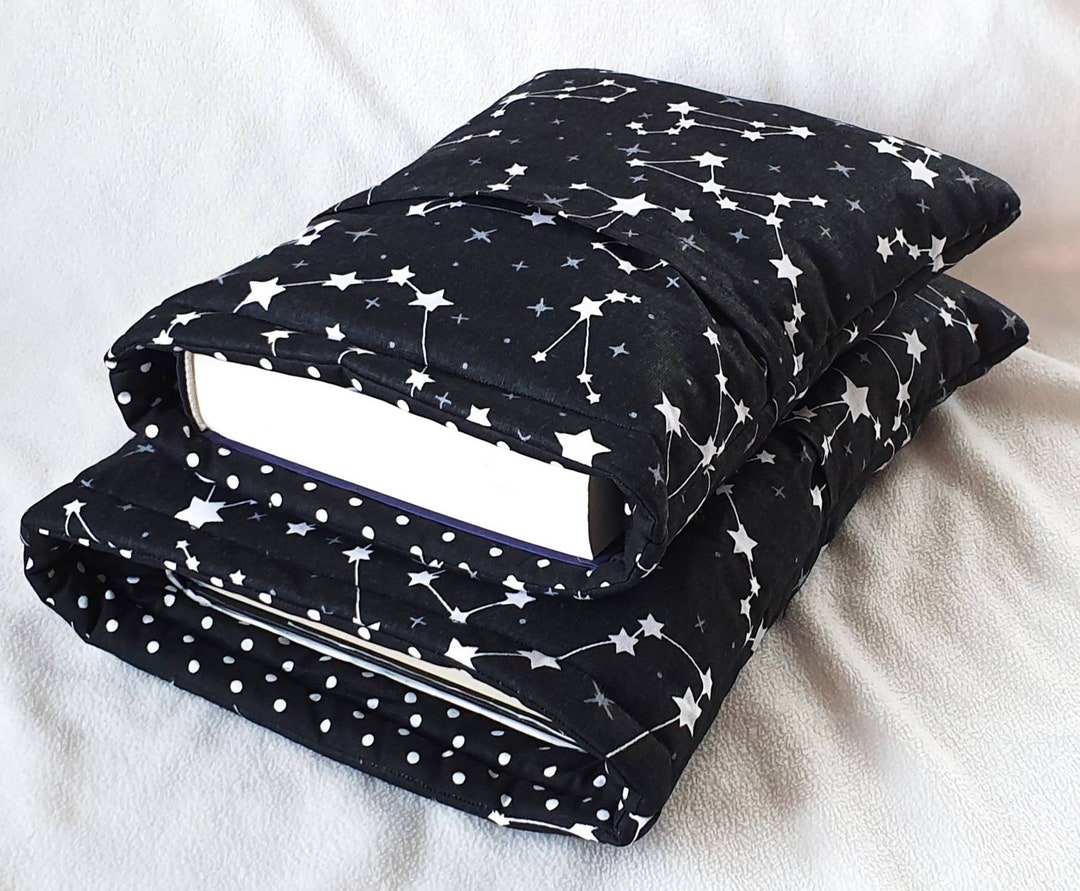 Book Sleeve with Pocket, Book Jacket, Kindle Sleeve, Bookmarks, Pin Banner, Scrunchies, Bookmark Sleeve,Switch Sleeve  Constellation