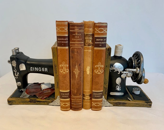 Vintage Style Singer Sewing Machine Bookends Book Tidy Book Shelf Etsy