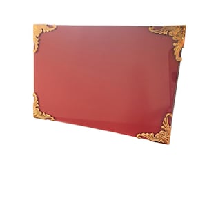 Pair vintage portrait or landscape picture frames with gold corners easel photo frames vintage gift birthday gift