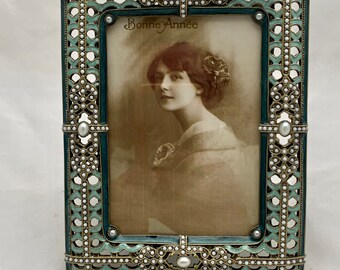 New All Sizes Picture Frame Green Retro Antique Style Wood Cremona 3,0