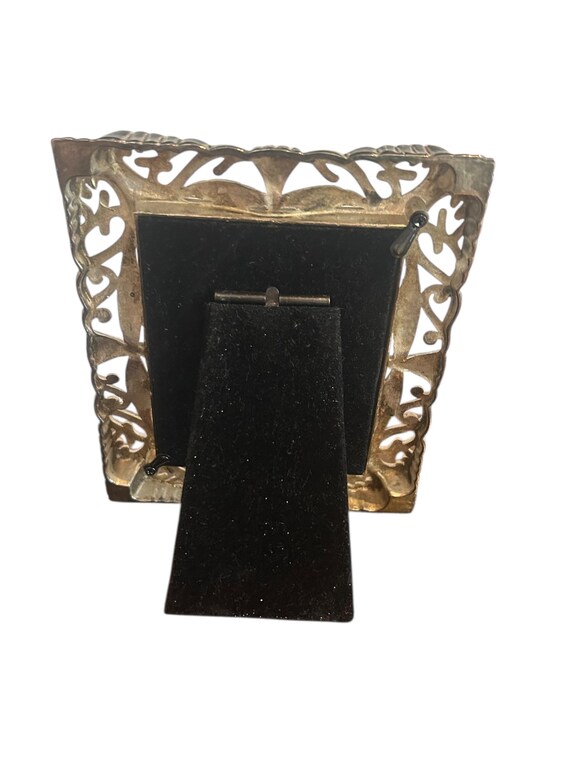 ヴィンテージシルバープレートの天使モチーフの縦向きまたは横向きの