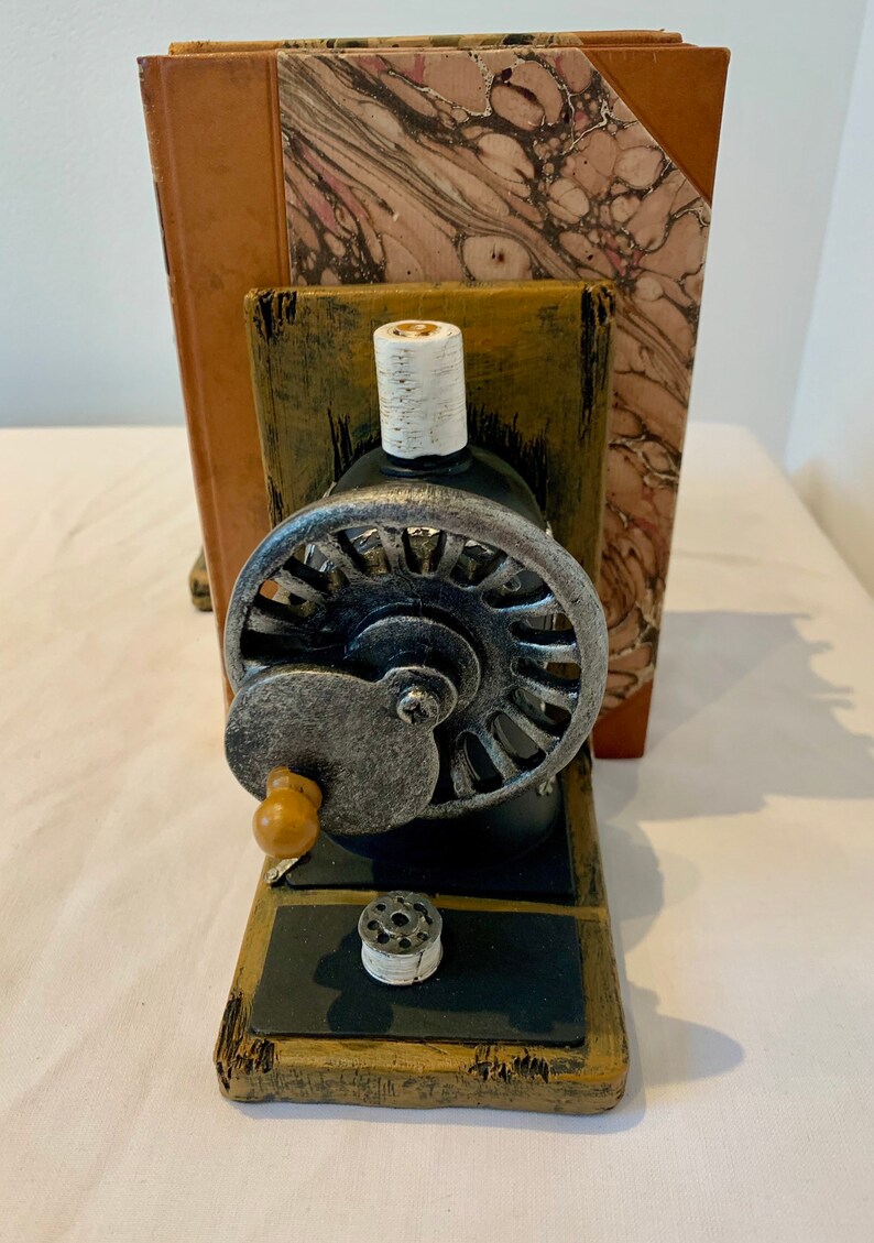 Vintage Style Singer Sewing Machine Bookends Book Tidy Book Etsy