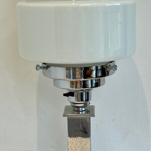Vintage Art Deco silver chrome column table lamp side lamp Art Deco light vintage light antique lamp image 5