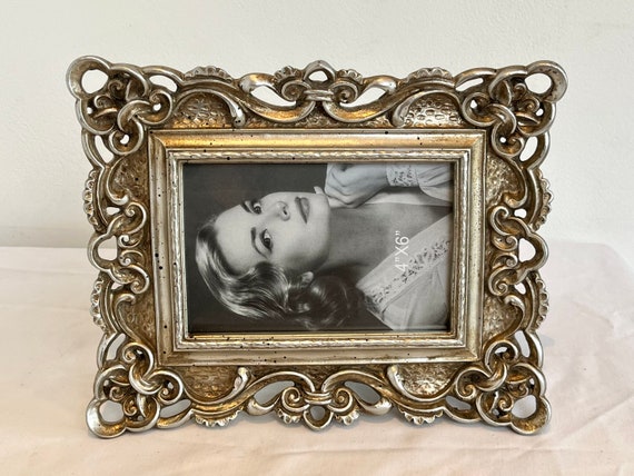 Set Of 4 Glitter Mirror Photo Frame Silver Picture Frames Crystal Display M - View #11