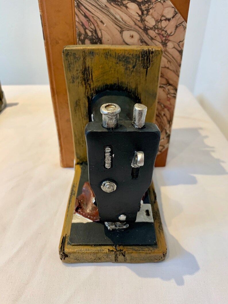 Vintage Style Singer Sewing Machine Bookends Book Tidy Book Etsy