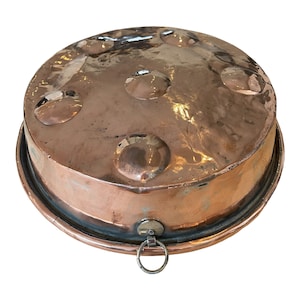 Extra large Vintage copper egg boiler egg pan escargot pan vintage copper kitchen ware chefs gift kitchen gift cookery gift vintage
