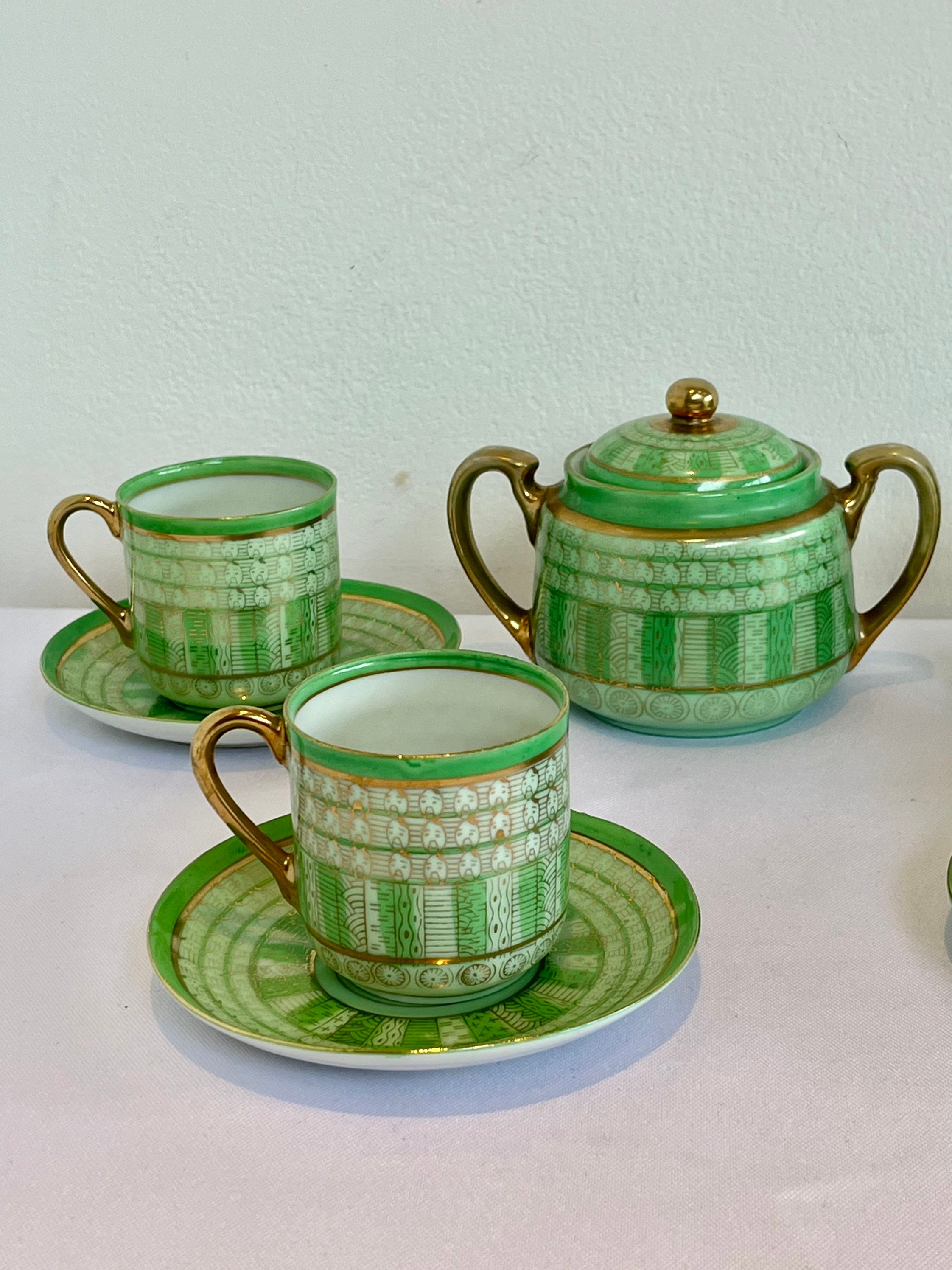 アンティーク　お茶セット　fame AL JAPAN Peacock Tea Set In Collectible Japanese Teapots & Tea Sets