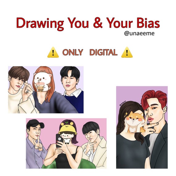 Drawing You Your Bias Digital Kpop Bts Blackpink Exo Etsy
