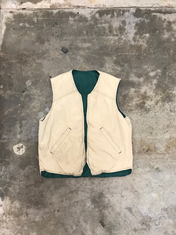 Eddie Bauer reversible vest 80s 90s made in usa - Gem