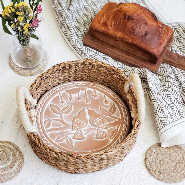 Urlaubsgeschenk Einzigartige Weihnachtsgeschenkideen Hostessengeschenk Für Mutter Oma Geschenk Freundgeschenk Handgemachter Tortilla-Wärmer Brotkorb [Lovebird / R]