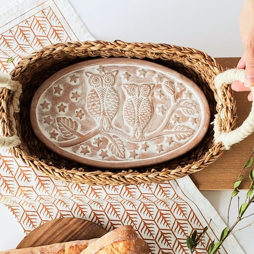 Monogrammed Handmade Bread Warmer & Basket Ceramic Tortilla Etsy